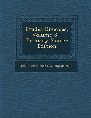 Book cover for Etudes Diverses, Volume 3 - Primary Source Edition