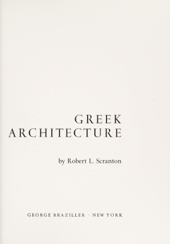 Cover of Greek Architecture