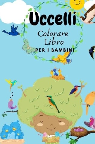 Cover of Uccelli libro da colorare per i bambini