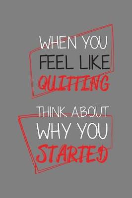 Book cover for When You Feel Like Quitting Think About Why You started