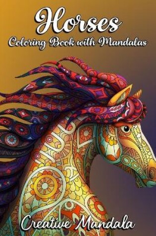 Cover of Horses Coloring Book with Mandalas