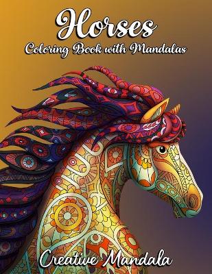 Book cover for Horses Coloring Book with Mandalas