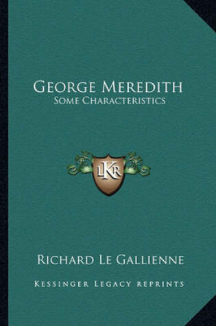 Cover of George Meredith