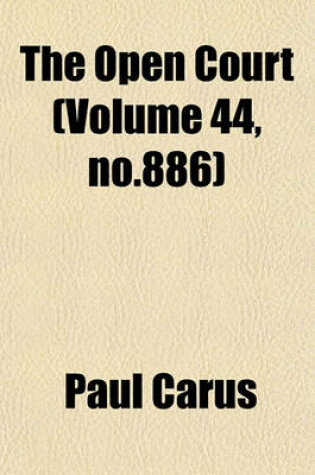 Cover of The Open Court (Volume 44, No.886)