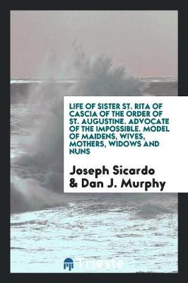 Book cover for Life of Sister St. Rita of Cascia of the Order of St. Augustine