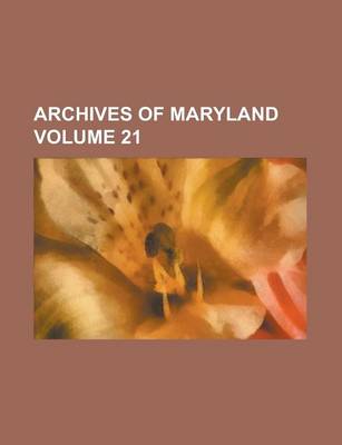 Book cover for Archives of Maryland (V.22)