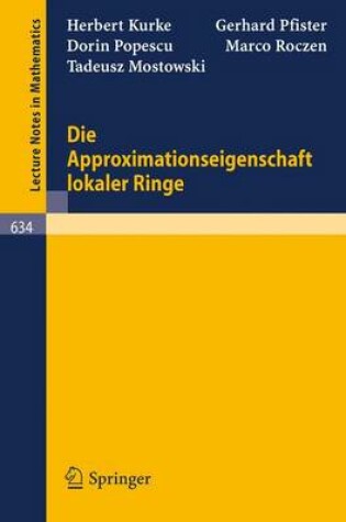 Cover of Die Approximationseigenschaft Lokaler Ringe