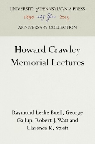 Cover of Howard Crawley Memorial Lectures