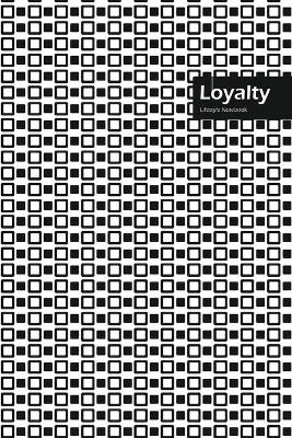 Book cover for Loyalty Lifestyle, Creative, Write-in Notebook, Dotted Lines, Wide Ruled, Medium Size 6 x 9 Inch, 288 Pages (Black)