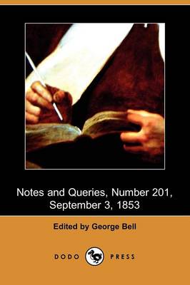 Cover of Notes and Queries, Number 201, September 3, 1853 (Dodo Press)