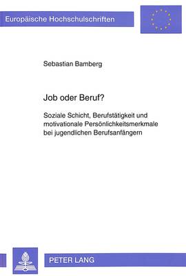 Cover of Job Oder Beruf?
