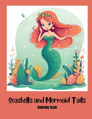Book cover for Seashells and Mermaid Tails Coloring Book for Kids