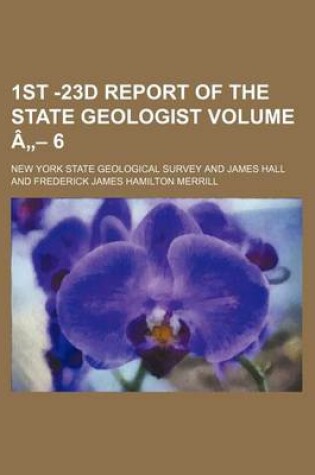 Cover of 1st -23d Report of the State Geologist Volume a - 6