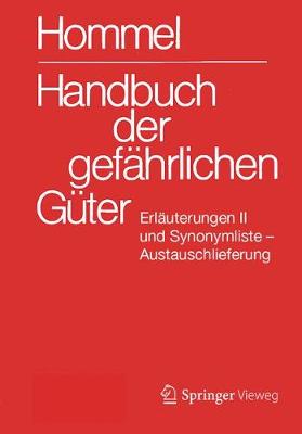 Cover of Handbuch Der Gefahrlichen Guter. Erlauterungen II. Austauschlieferung, Dezember 2020