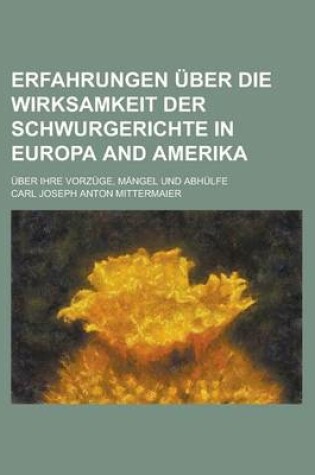 Cover of Erfahrungen Ber Die Wirksamkeit Der Schwurgerichte in Europa and Amerika; Ber Ihre Vorz GE, M Ngel Und Abh Lfe