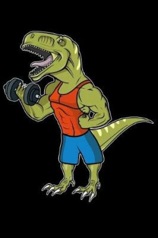 Cover of Funny dinosaur in gym journal