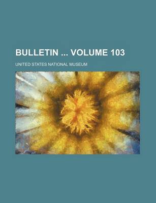 Book cover for Bulletin Volume 103