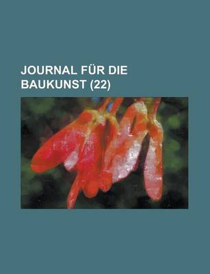 Book cover for Journal Fur Die Baukunst (22)