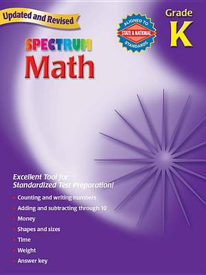 Book cover for Math, Grade K