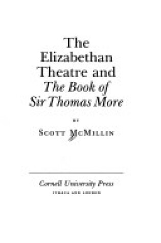 Cover of The Elizabethan Theatre and "The Book of Sir Thomas More"