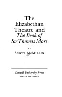 Book cover for The Elizabethan Theatre and "The Book of Sir Thomas More"