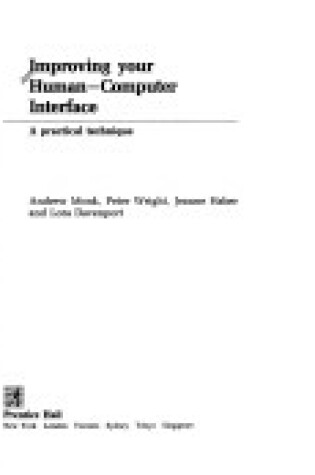 Cover of Improving Your Human Computer Interface