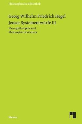 Cover of Jenaer Systementwurfe III