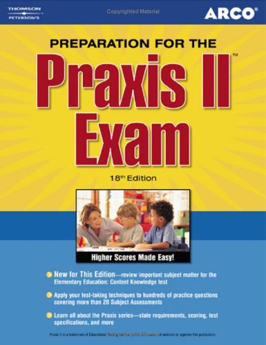 Book cover for Arco Preparation for the Praxis II Exam