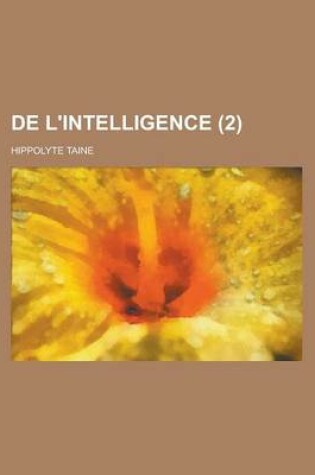 Cover of de L'Intelligence (2)