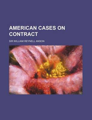 Book cover for American Cases on Contract