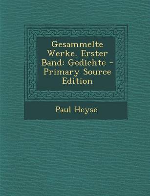 Book cover for Gesammelte Werke. Erster Band