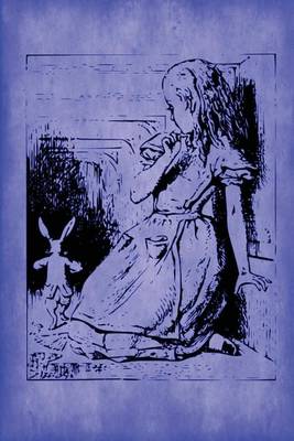 Cover of Alice in Wonderland Journal - Alice and The White Rabbit (Blue)