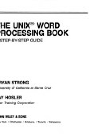 Cover of The Unix Word Processing Book