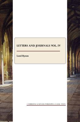 Book cover for Letters and Journals vol. IV