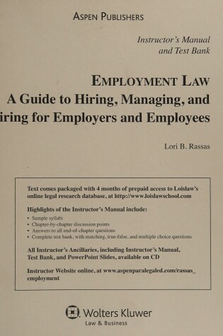 Cover of Employment Law