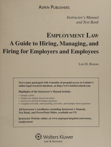Book cover for Employment Law