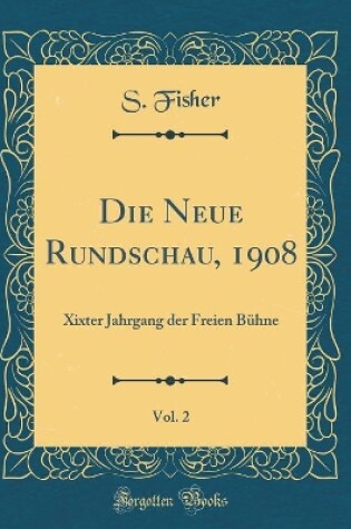 Cover of Die Neue Rundschau, 1908, Vol. 2