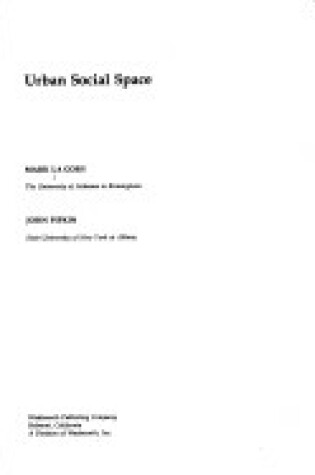 Cover of Urban Social Space