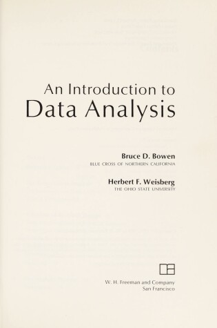 Cover of Introduction to Data Analysis