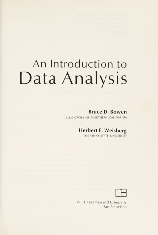 Book cover for Introduction to Data Analysis