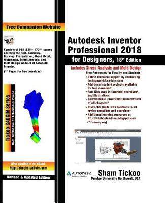 Book cover for Autodesk Inventor Professional 2018 for Designers