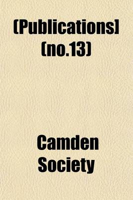 Book cover for [Publications] Volume 13