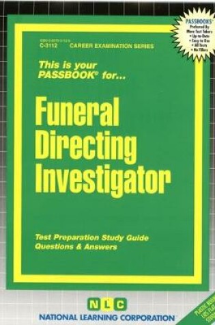 Cover of Funeral Directing Investigator