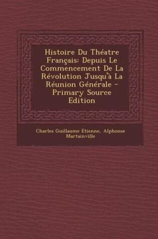 Cover of Histoire Du Theatre Francais