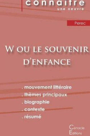 Cover of Fiche de lecture W ou le Souvenir d'enfance de Perec (Analyse litteraire de reference et resume complet)