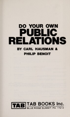 Book cover for Do Your Own Public Relations