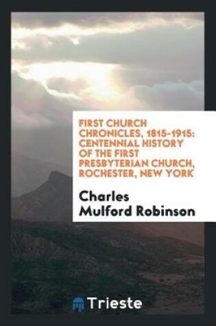 Cover of First Church Chronicles, 1815-1915