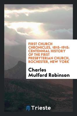 Book cover for First Church Chronicles, 1815-1915