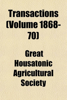 Book cover for Transactions Volume 15, PT. 1