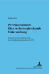 Book cover for Parteiautonomie